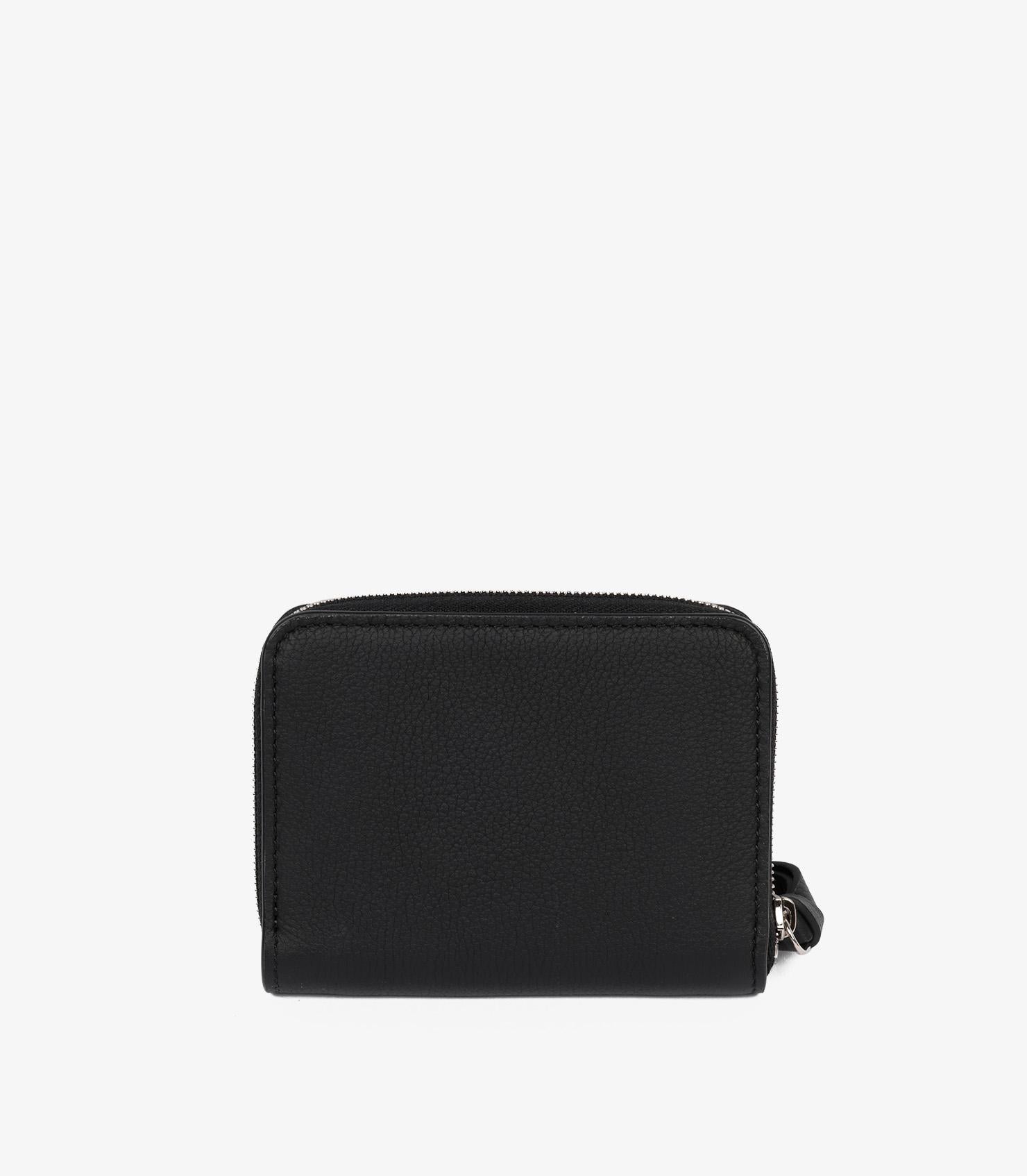 Louis Vuitton Black Calfskin Leather Lockme Zippy Coin Purse In Excellent Condition In Bishop's Stortford, Hertfordshire