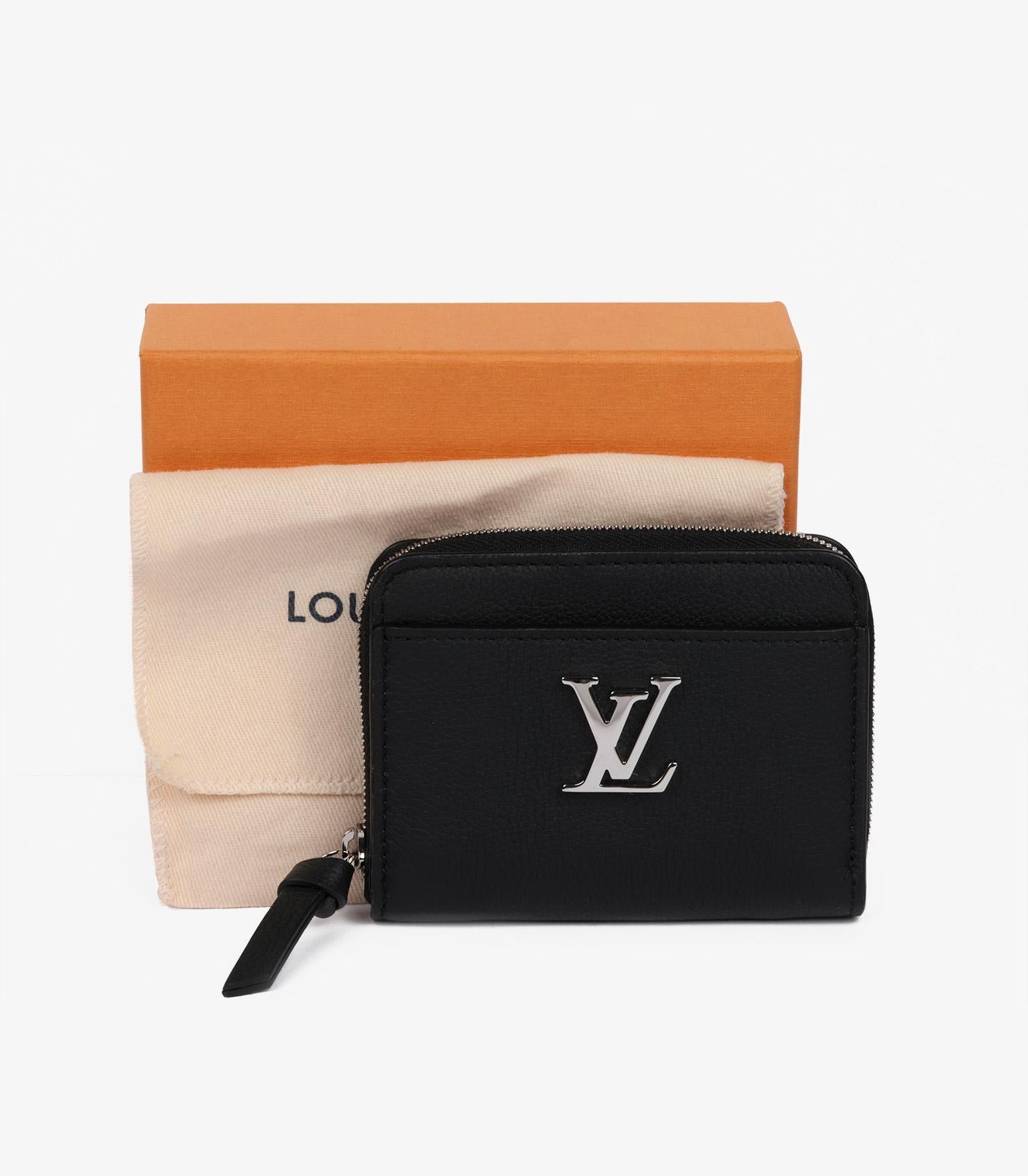 Louis Vuitton Black Calfskin Leather Lockme Zippy Coin Purse 2