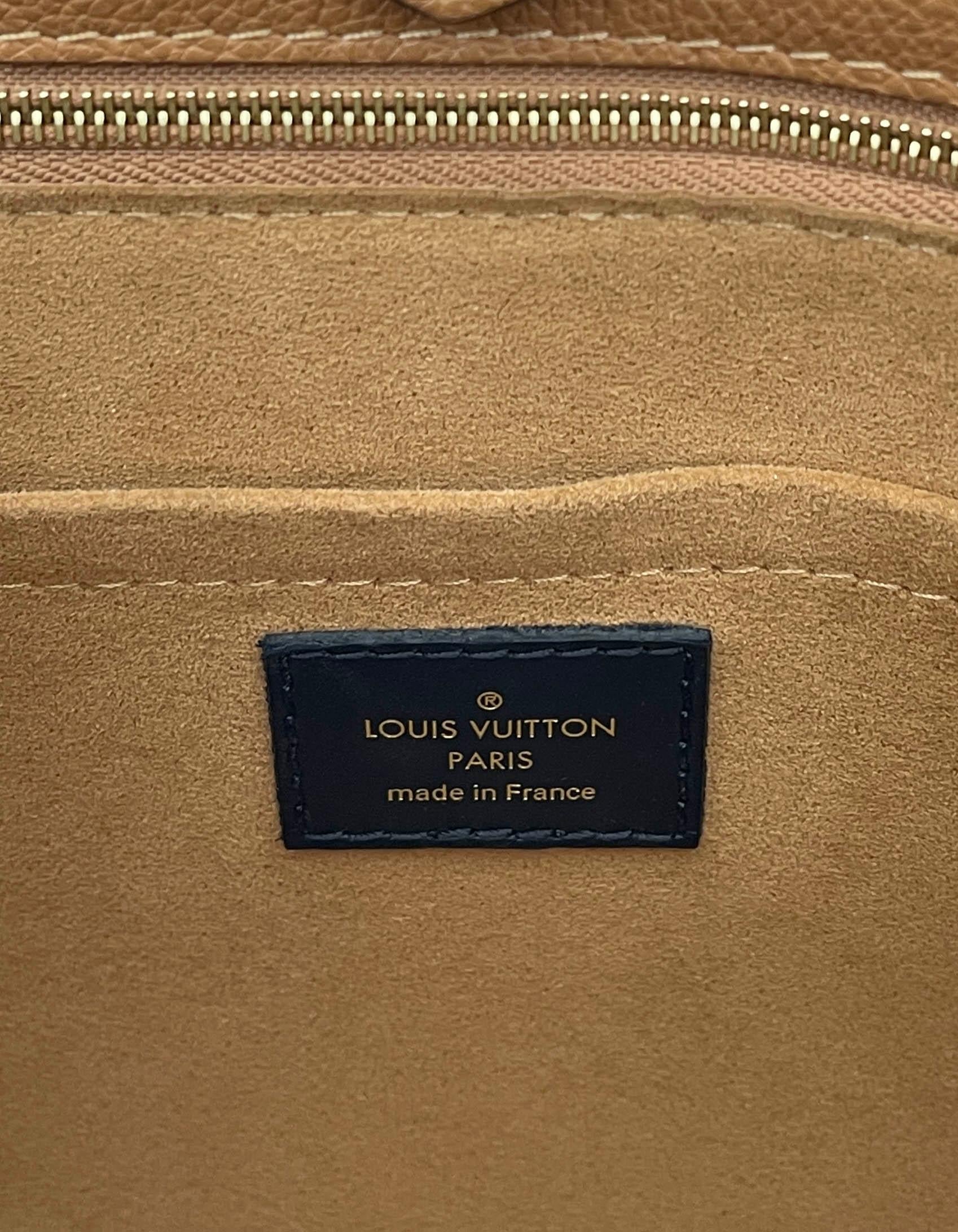 Louis Vuitton Sac fourre-tout en cuir de veau noir & Monogramme On My Side avec. Courroie 4