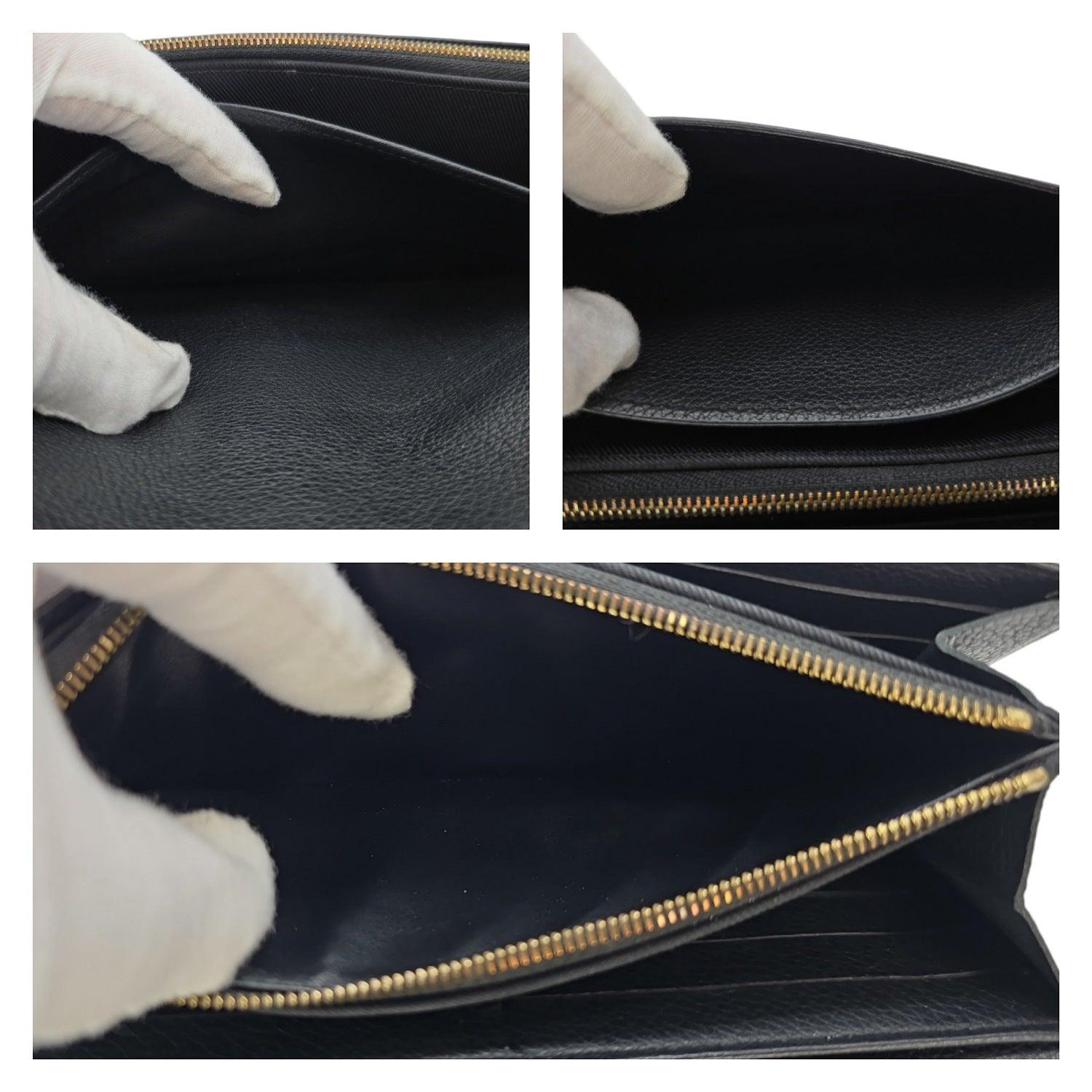 Louis Vuitton LockMe Langes Portemonnaie aus schwarzem Kalbsleder 3