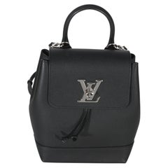 Louis Vuitton Black Calfskin Lockme Mini Backpack