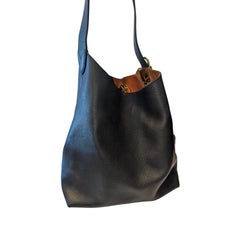 Louis Vuitton Black Calfskin Low Key MM Bucket