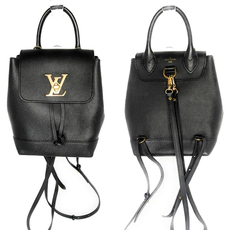 Louis Vuitton Black Calfskin Mini Lockme Backpack at 1stDibs