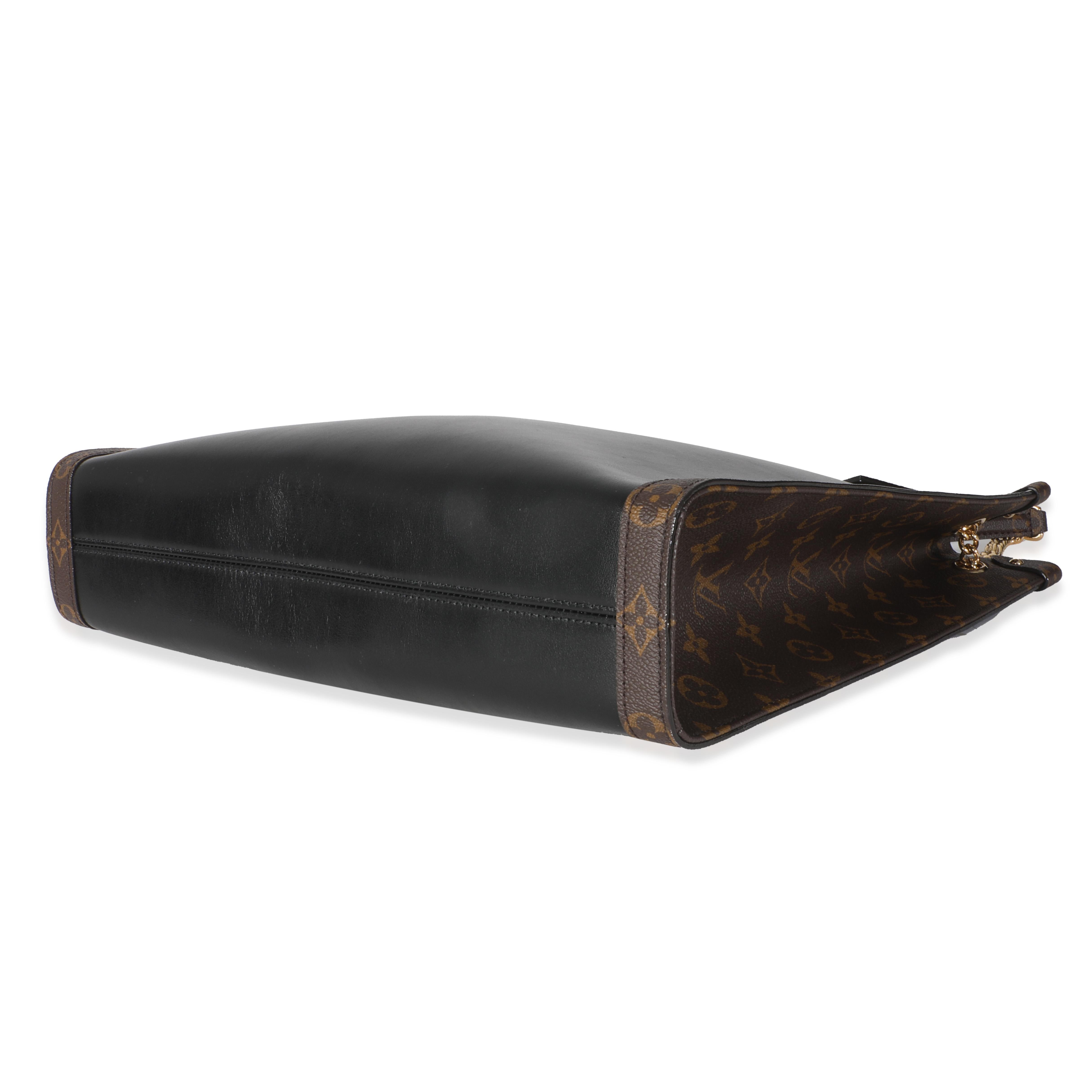 Women's Louis Vuitton Black Calfskin Monogram Canvas Nova MM LV Vibe