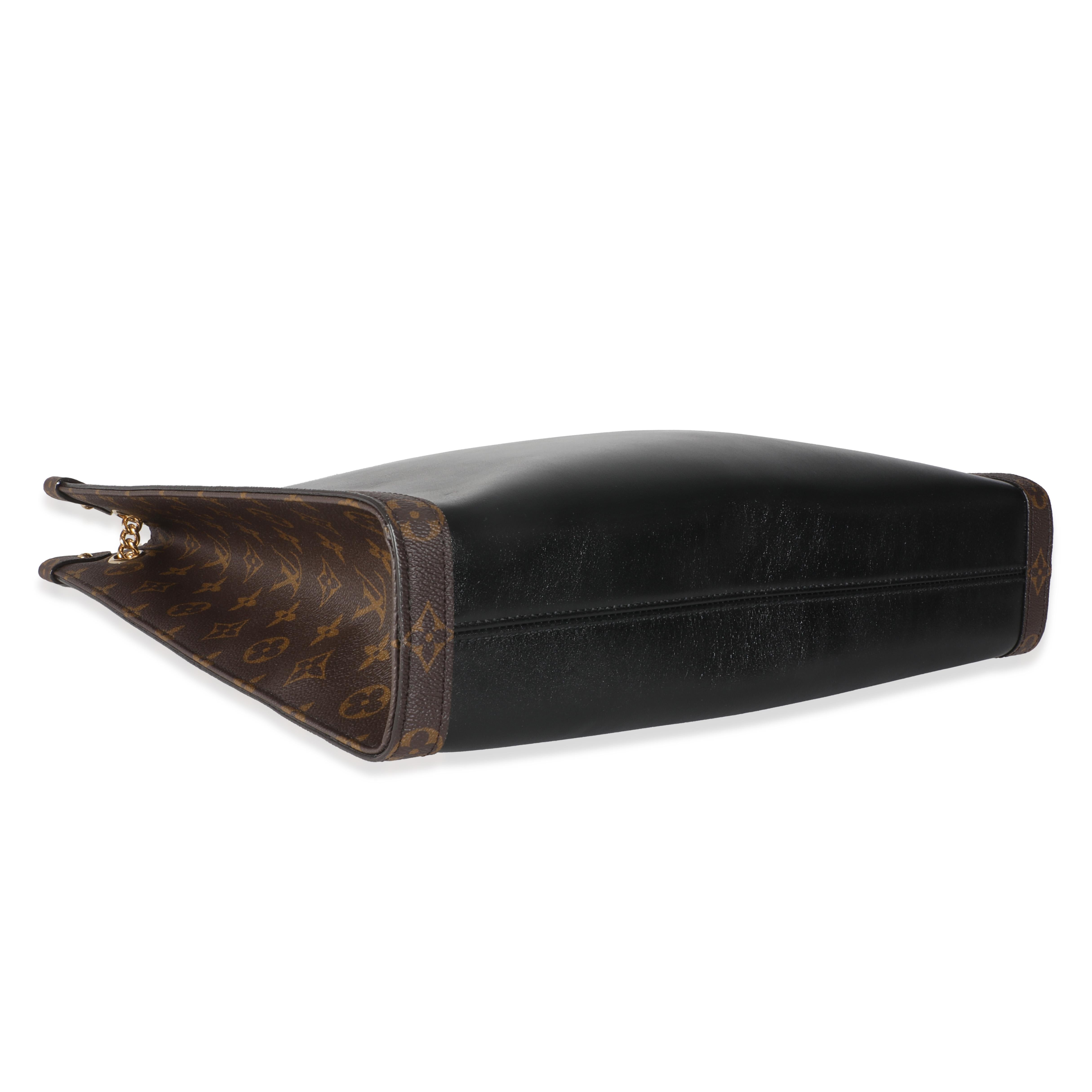 Louis Vuitton Black Calfskin Monogram Canvas Nova MM LV Vibe 1