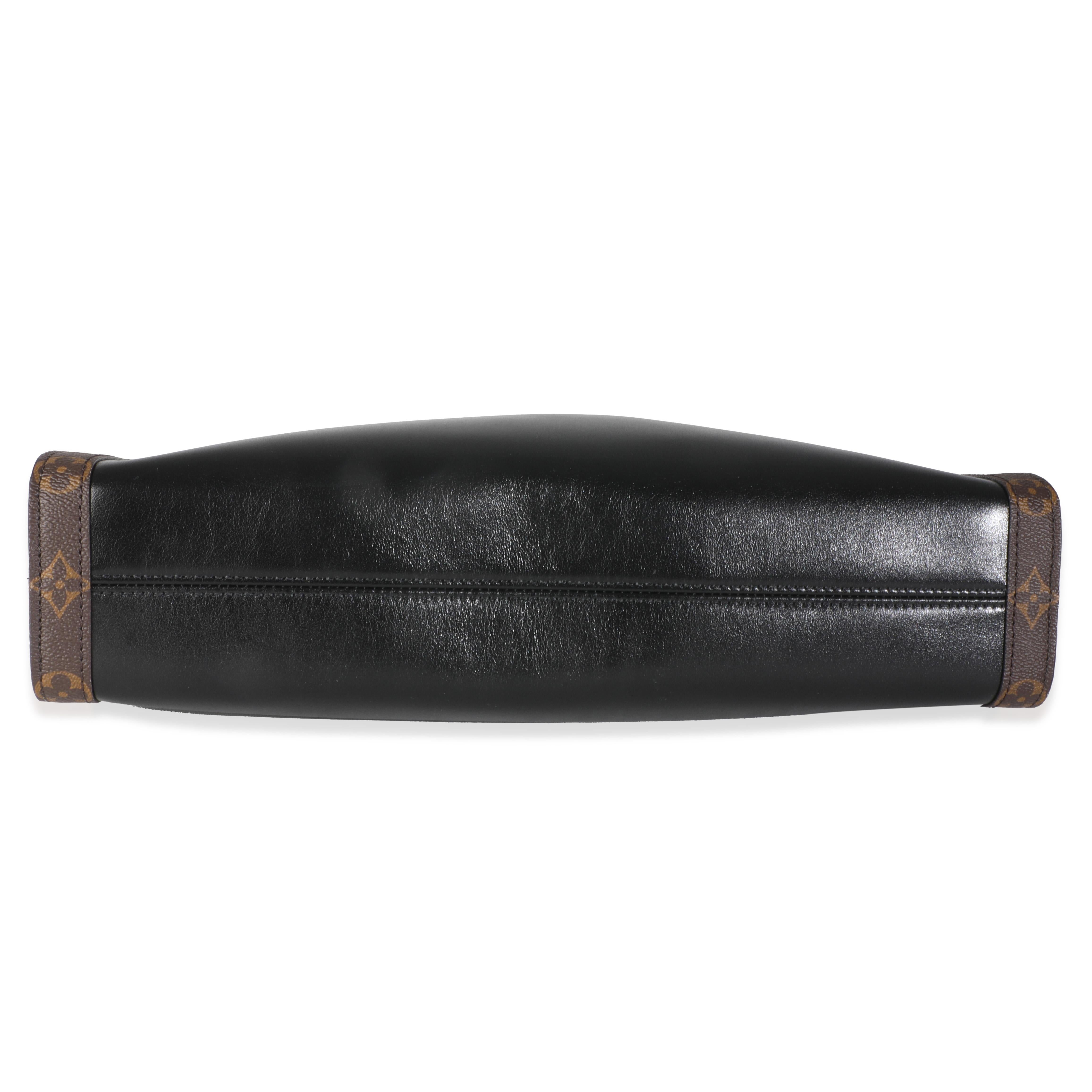 Louis Vuitton Black Calfskin Monogram Canvas Nova MM LV Vibe 2