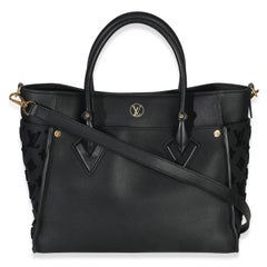 Louis Vuitton Black Calfskin Monogram Tufting On My Side MM