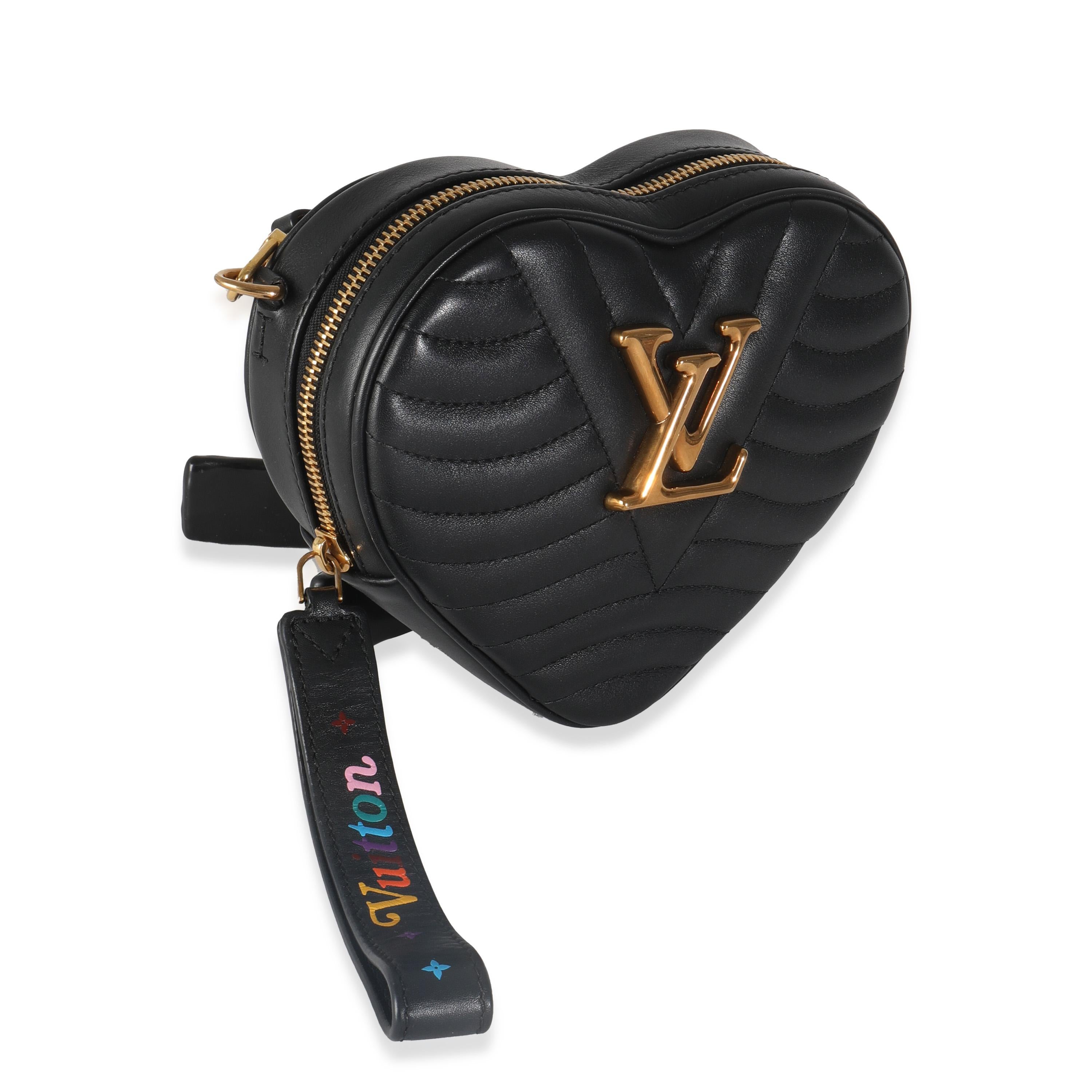 Louis Vuitton Black Calfskin New Wave Heart Bag In Excellent Condition For Sale In New York, NY