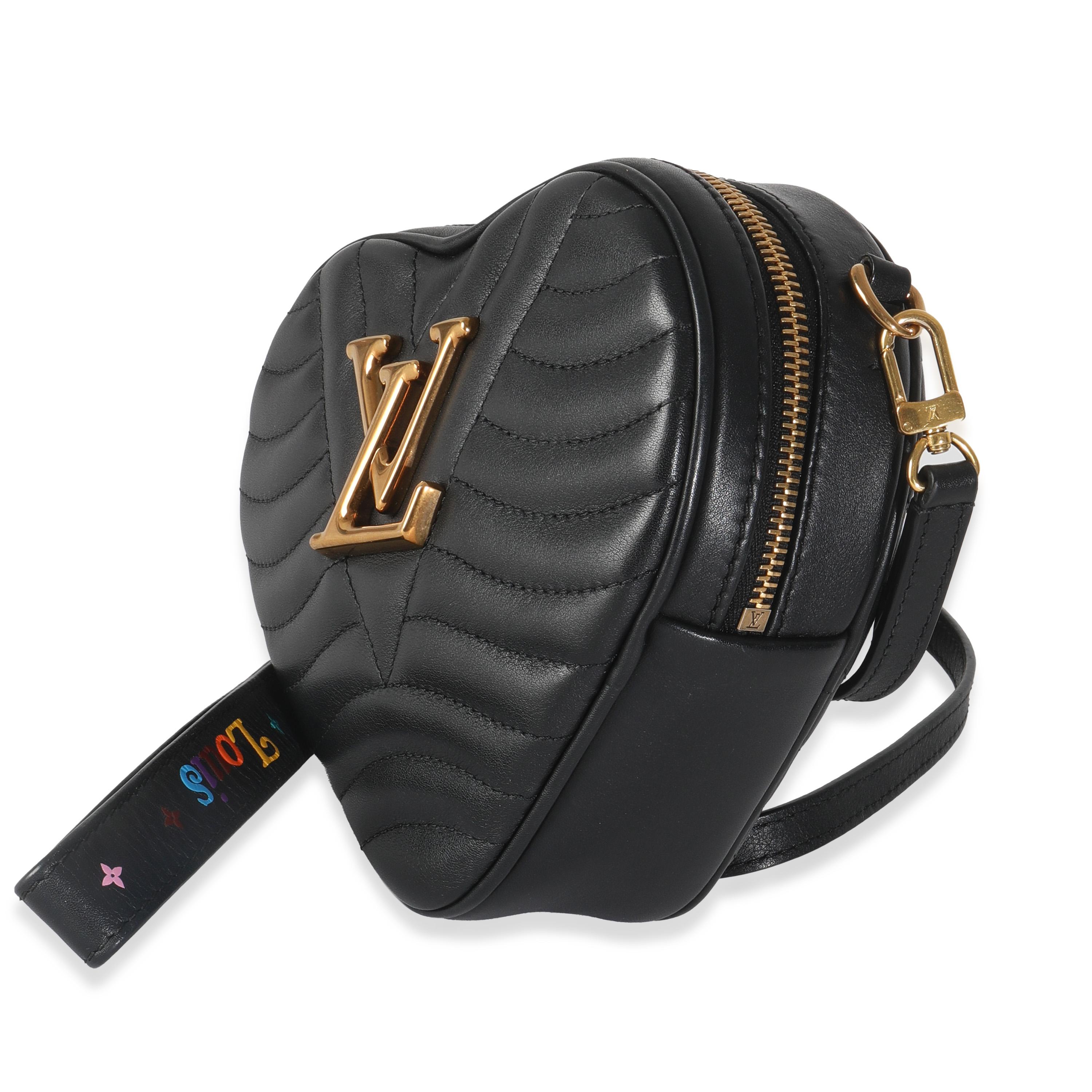 Women's or Men's Louis Vuitton Black Calfskin New Wave Heart Bag For Sale