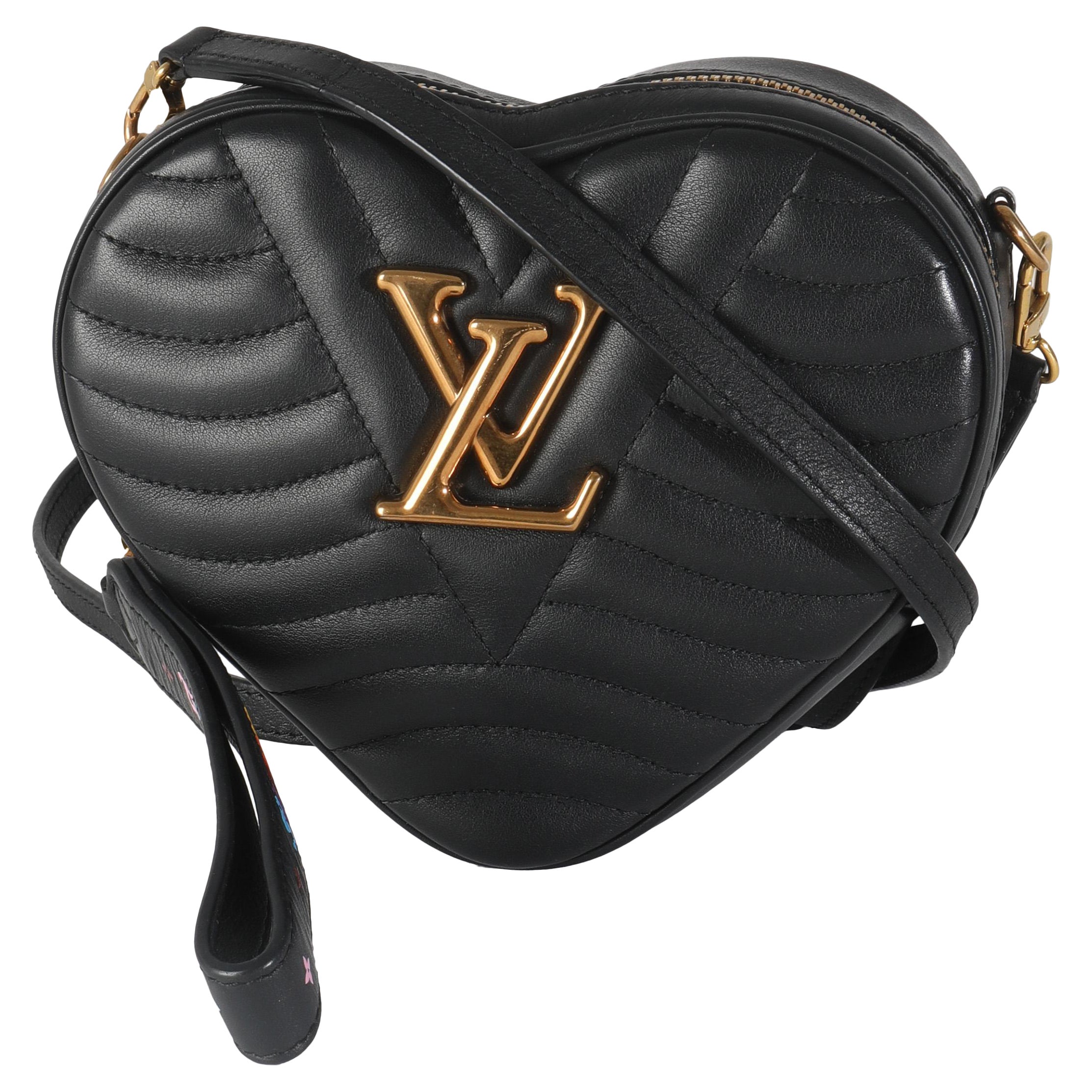 Louis Vuitton Black Calfskin New Wave Heart Bag For Sale