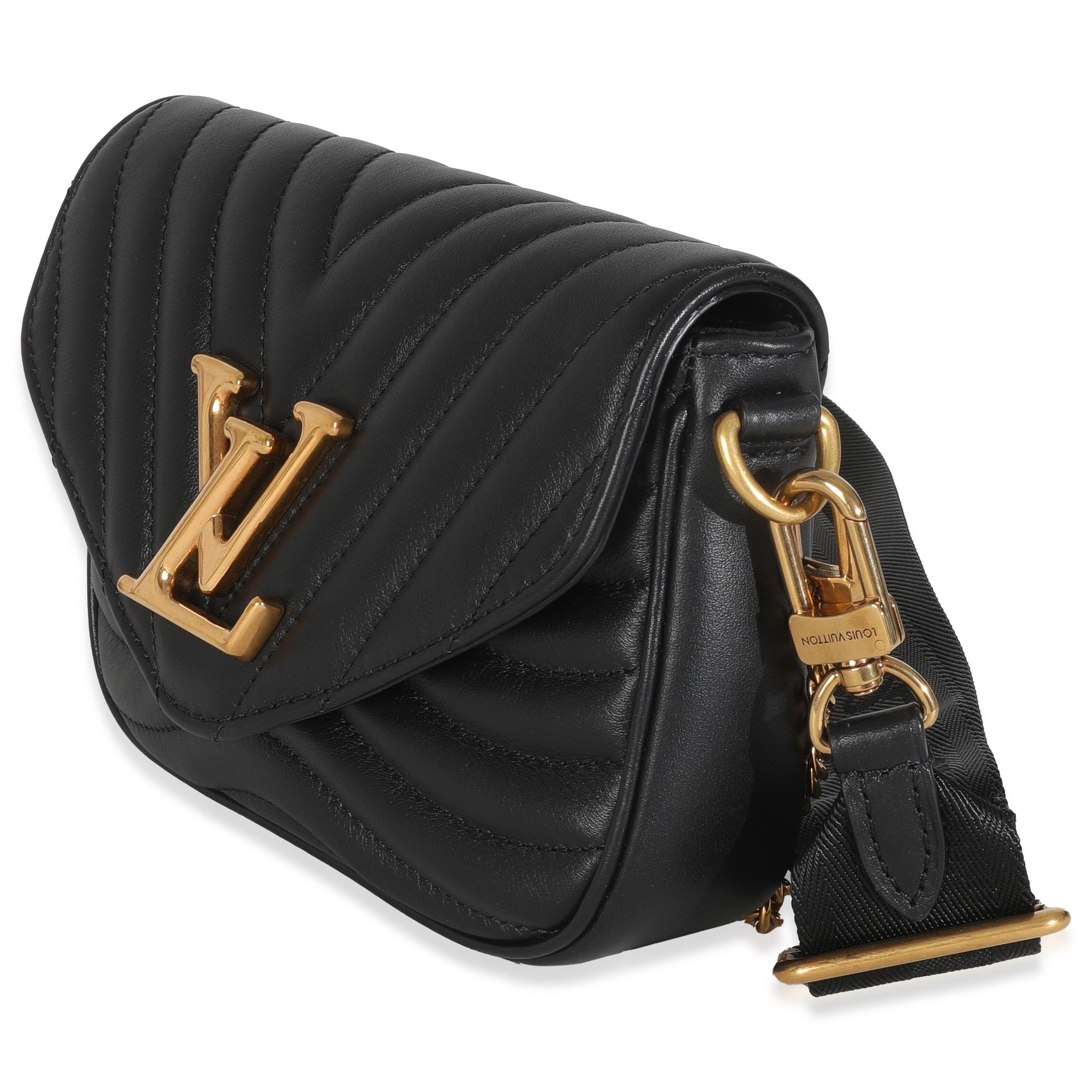 Nero Louis Vuitton - Pochette in pelle di vitello nera New Wave Multi in vendita