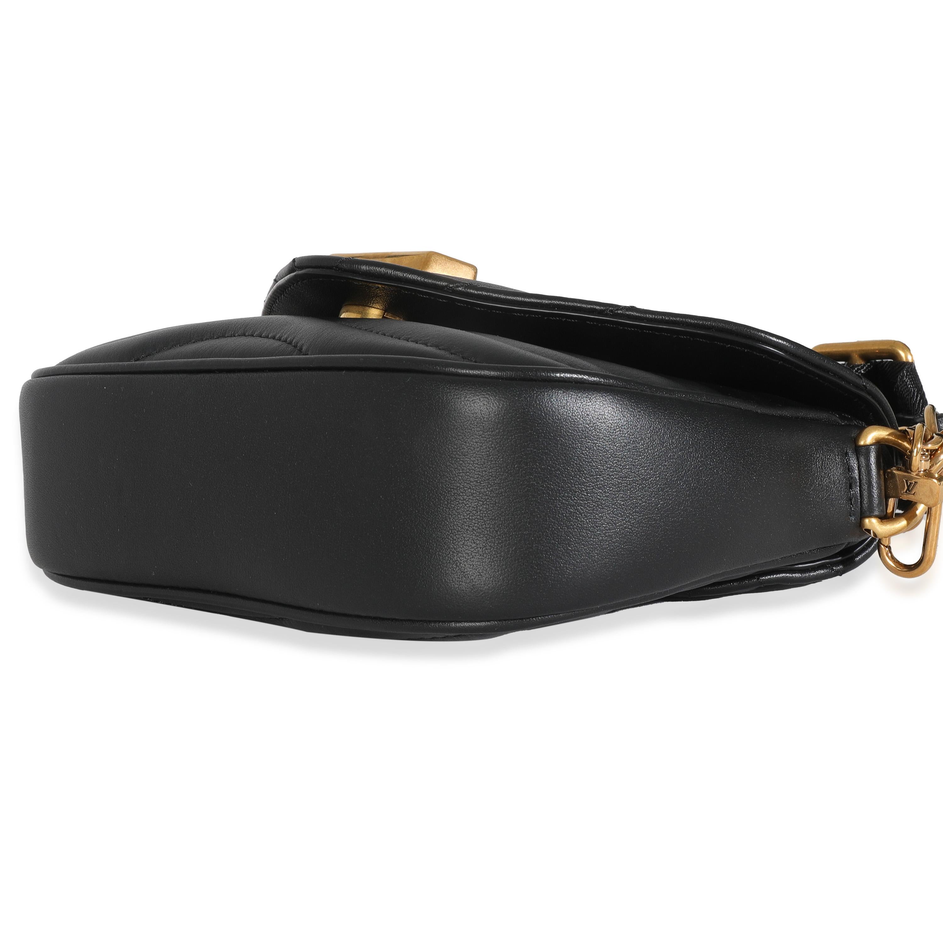 Louis Vuitton - Pochette in pelle di vitello nera New Wave Multi in vendita 1