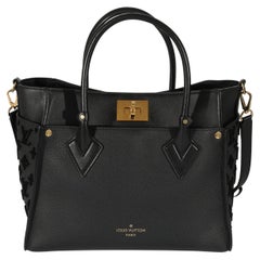 Louis Vuitton Black Calfskin On My Side MM
