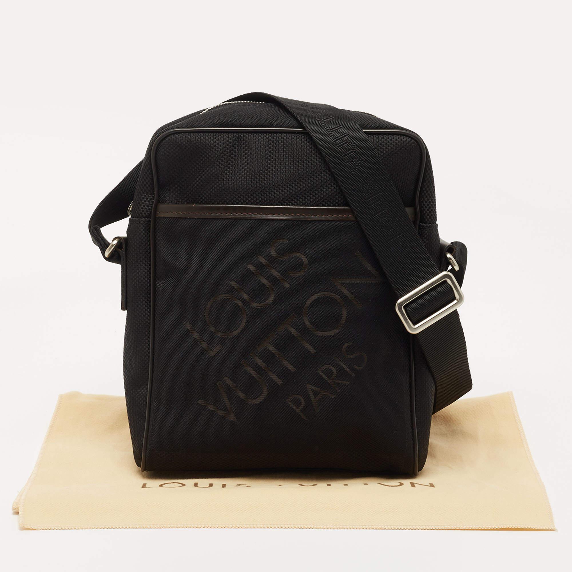 Louis Vuitton Black Canvas and Leather Geant Citadin Messenger Bag 7