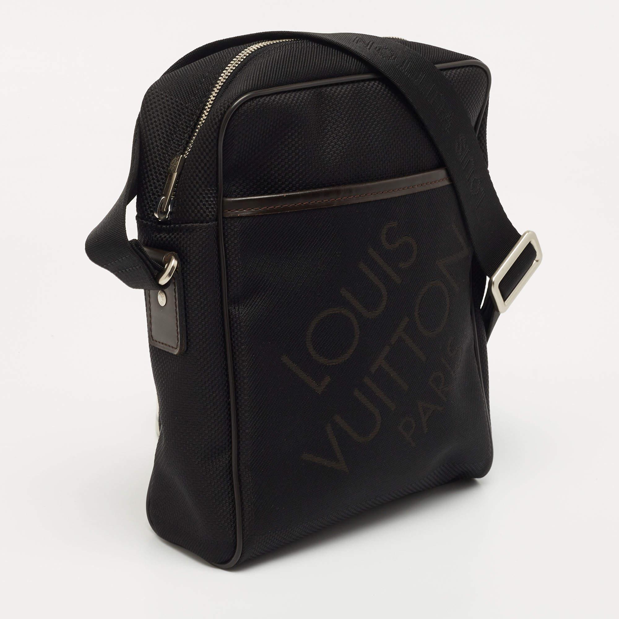 Men's Louis Vuitton Black Canvas and Leather Geant Citadin Messenger Bag
