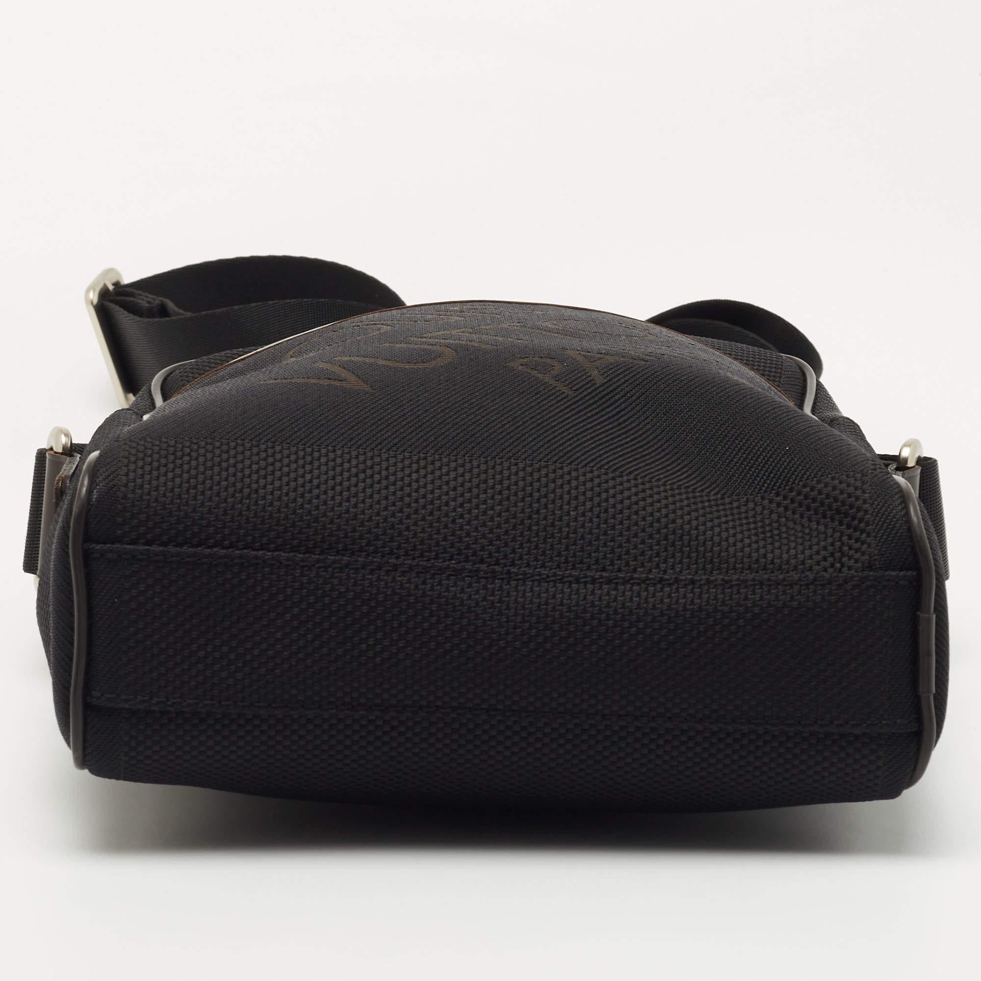 Louis Vuitton Black Canvas and Leather Geant Citadin Messenger Bag 1