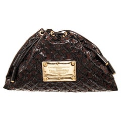 Louis Vuitton Black Canvas Leather Squishy Inventeur Drawstring Bag