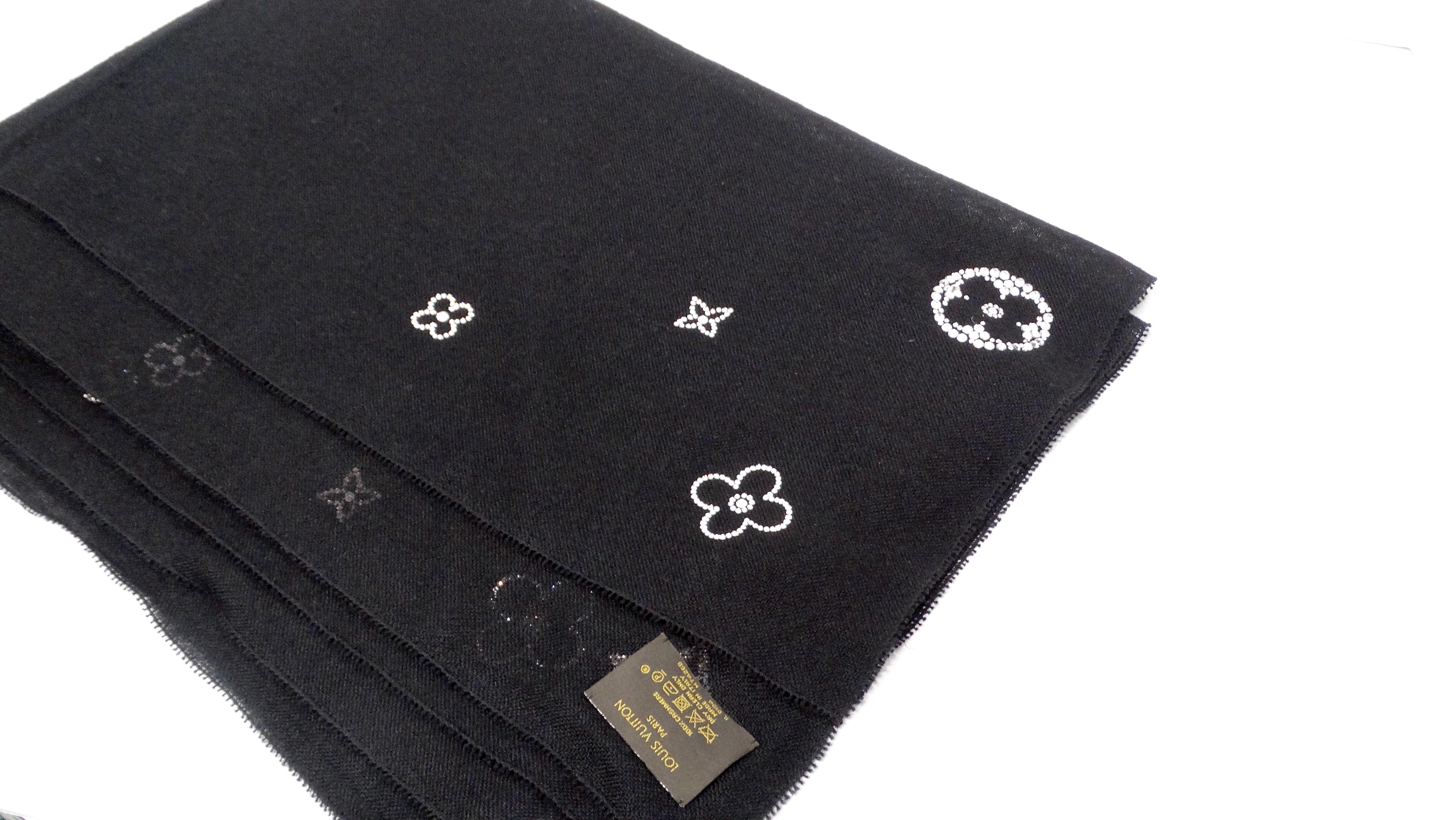 Louis Vuitton Black Cashmere and Swarovski Crystal 