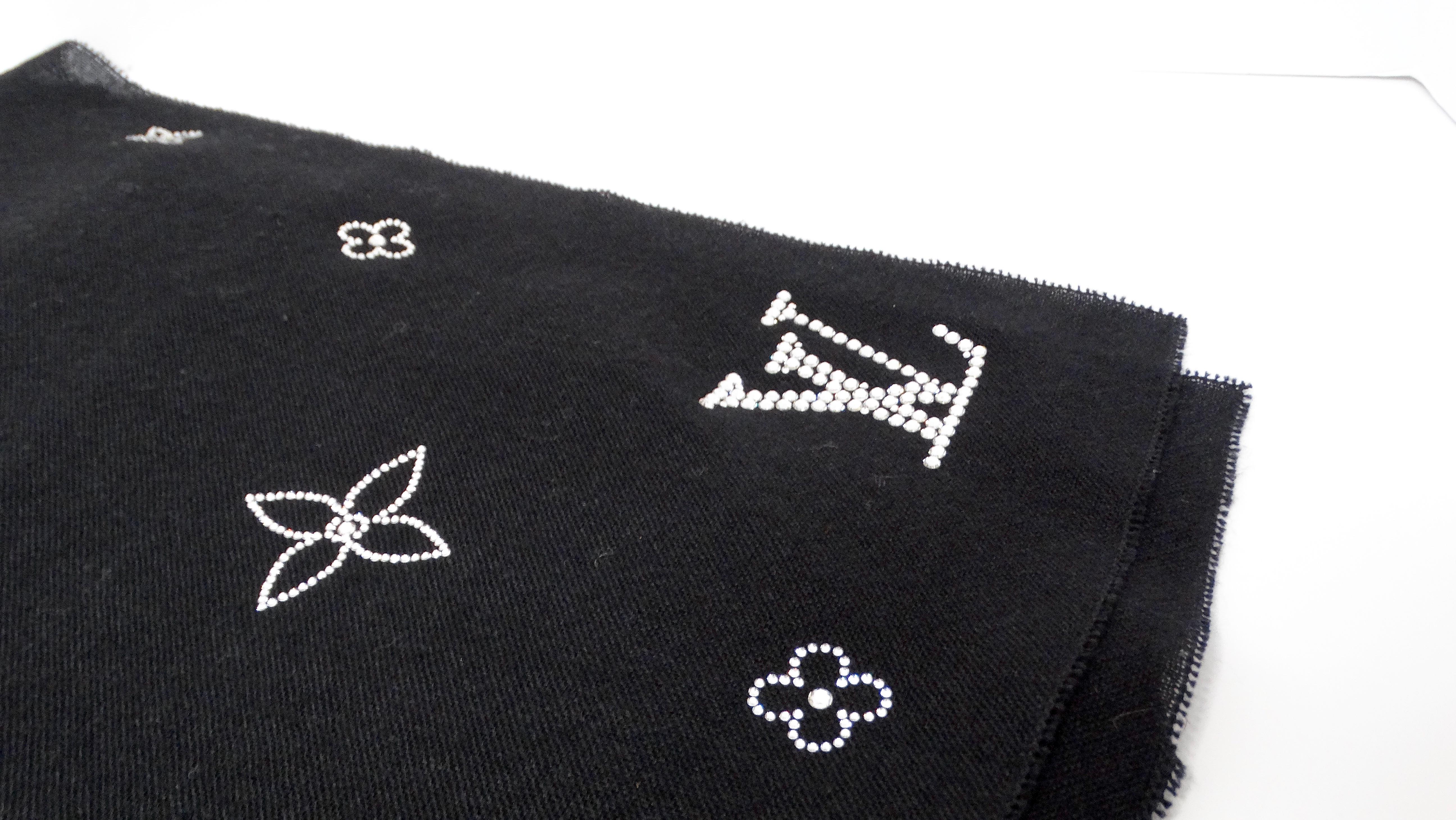 Louis Vuitton Black Cashmere and Swarovski Crystal 