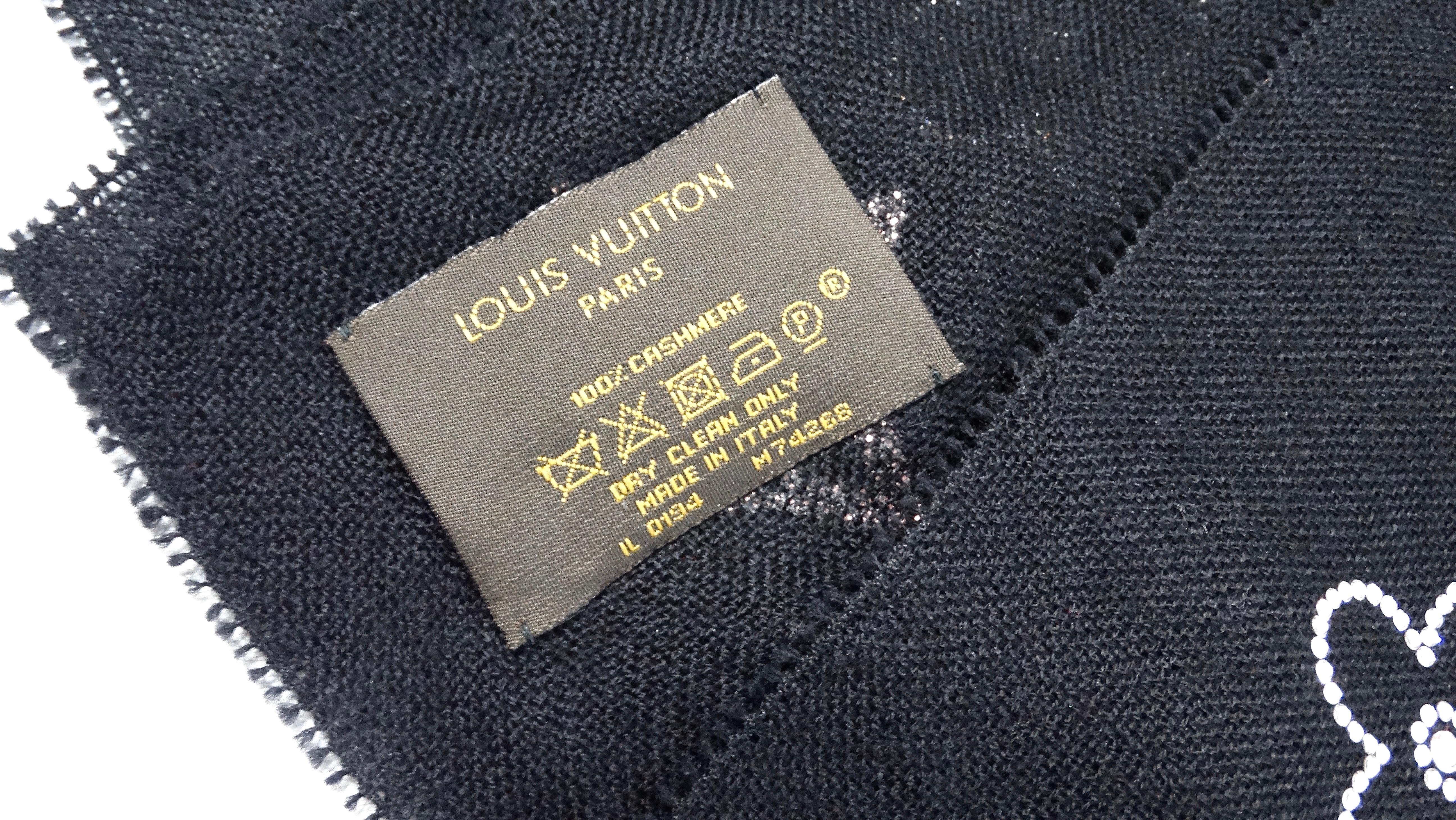 Louis Vuitton Black Cashmere and Swarovski Crystal 