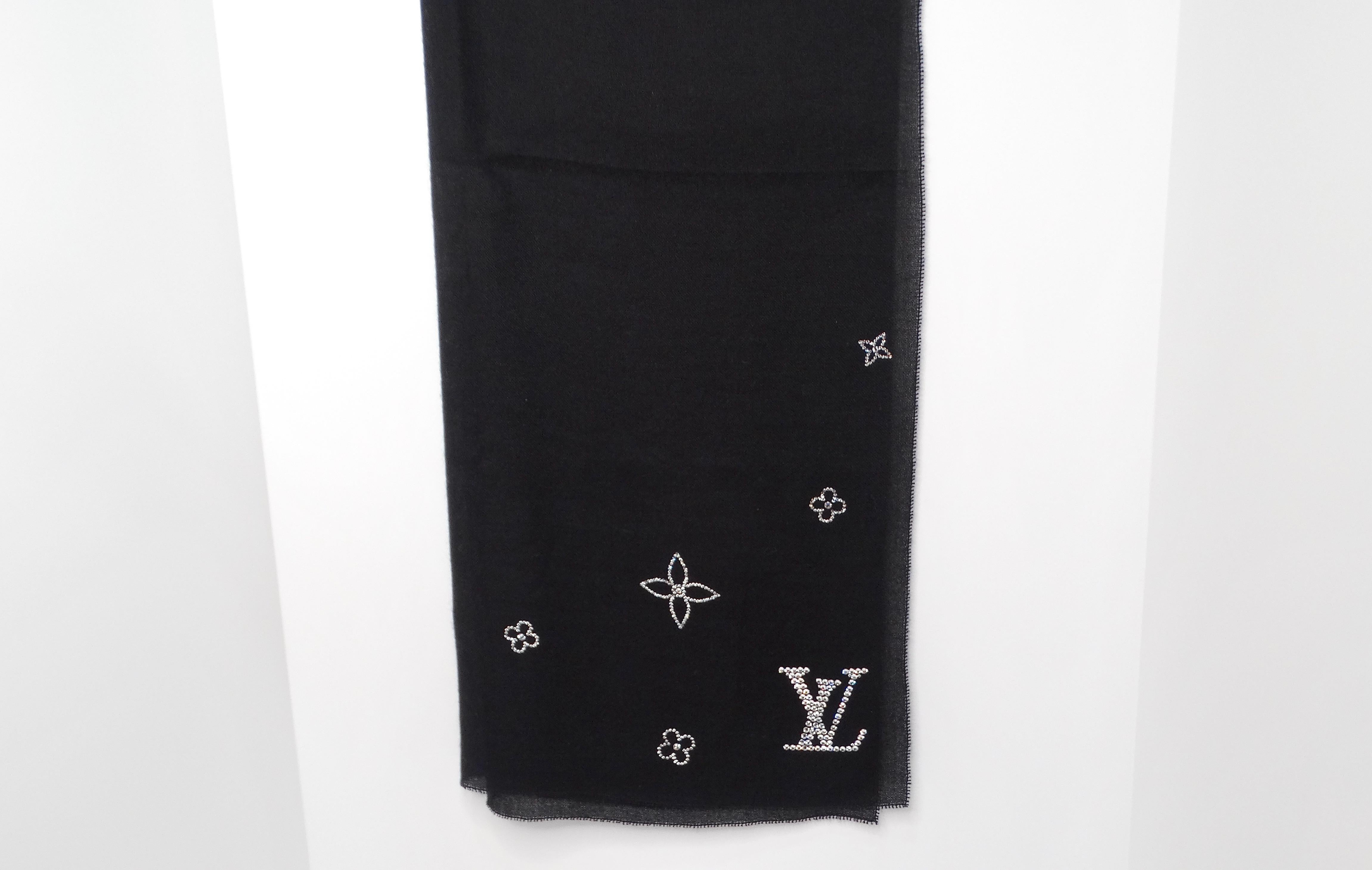 Louis Vuitton Black Cashmere and Swarovski Crystal 