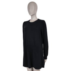 LOUIS VUITTON black cashmere KNIT Dress XL