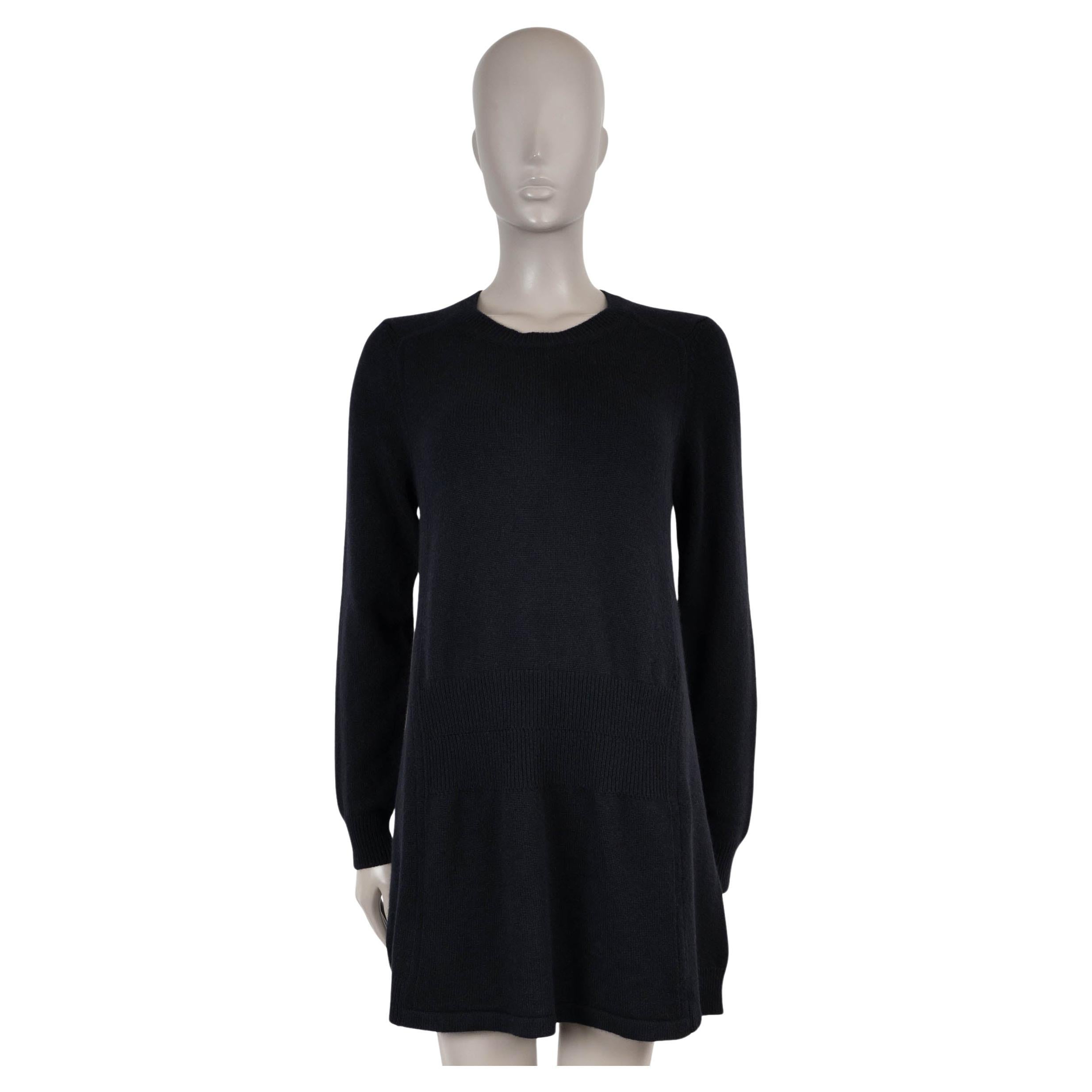 LOUIS VUITTON abito in maglia di cashmere nera XL in vendita