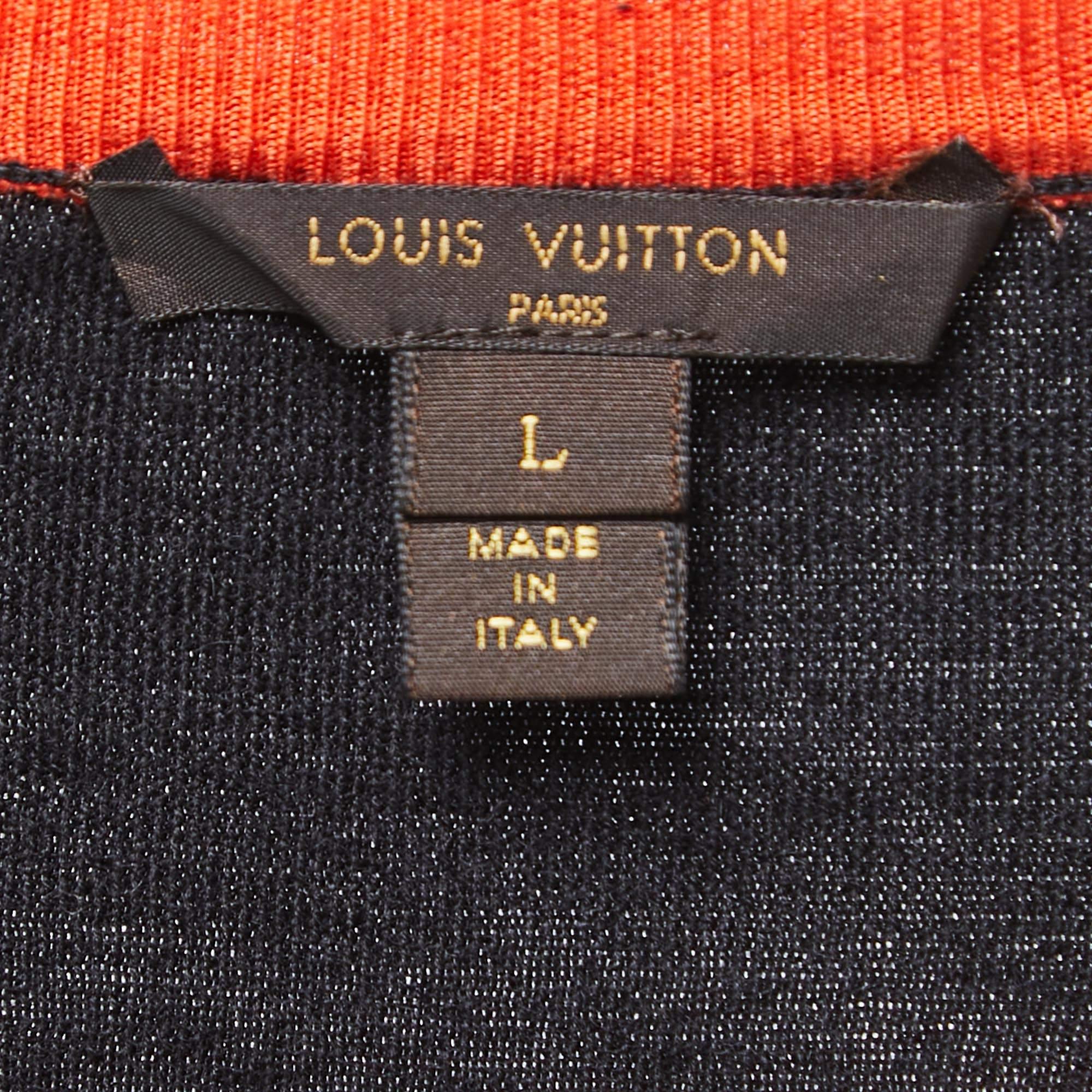 Women's Louis Vuitton Black Cashmere & Silk Knit Embellished Top L