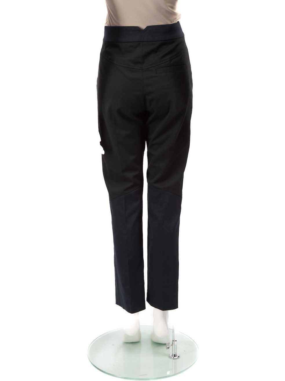 Nero Pantaloni Louis Vuitton neri con cintura a contrasto taglia S in vendita