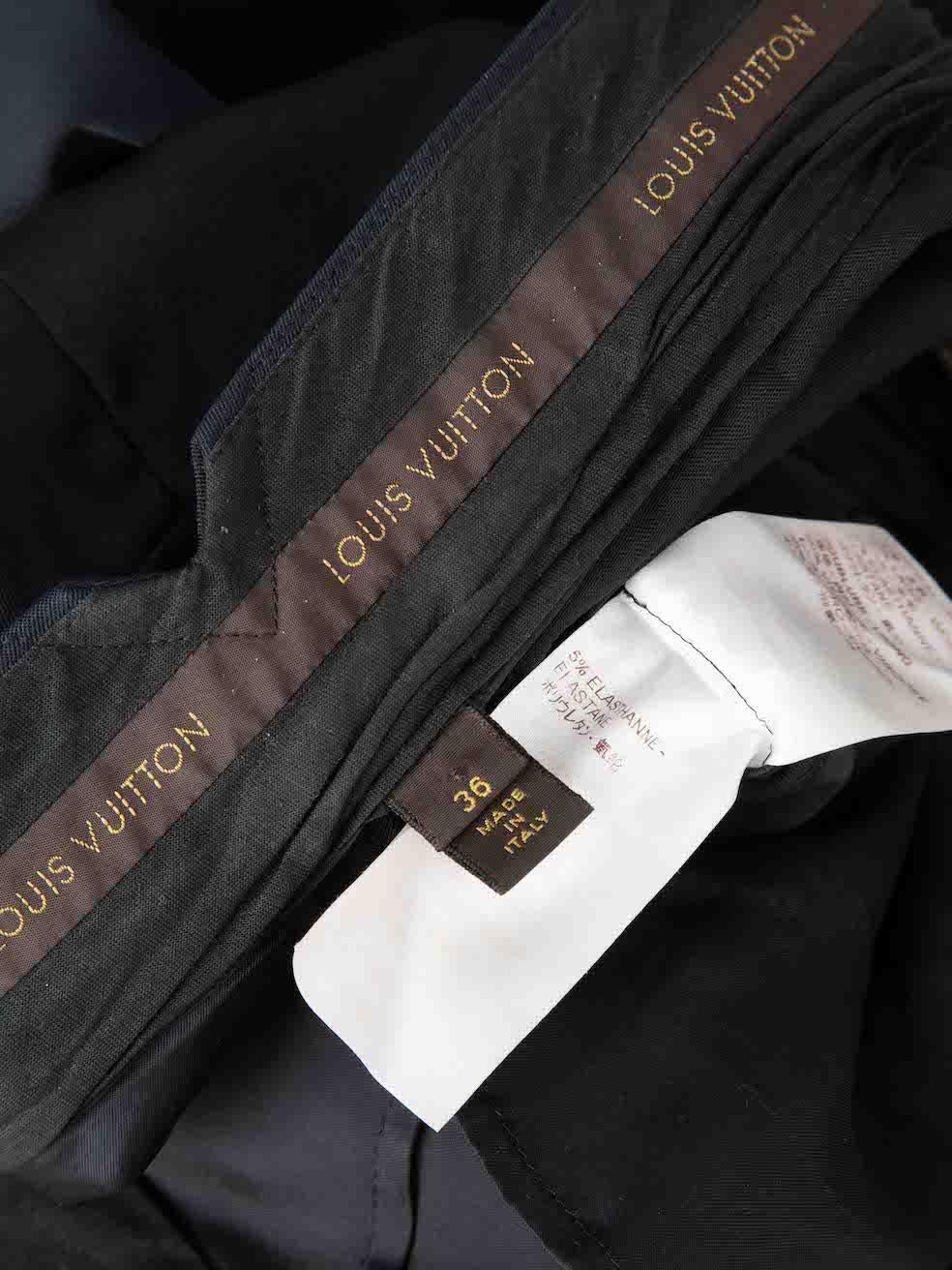 Pantaloni Louis Vuitton neri con cintura a contrasto taglia S in vendita 1