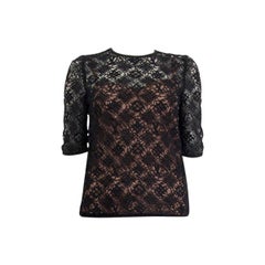 Chemise Blosue en coton noir BRODERIE ANGLAISE LOUIS VUITTON 36 XS