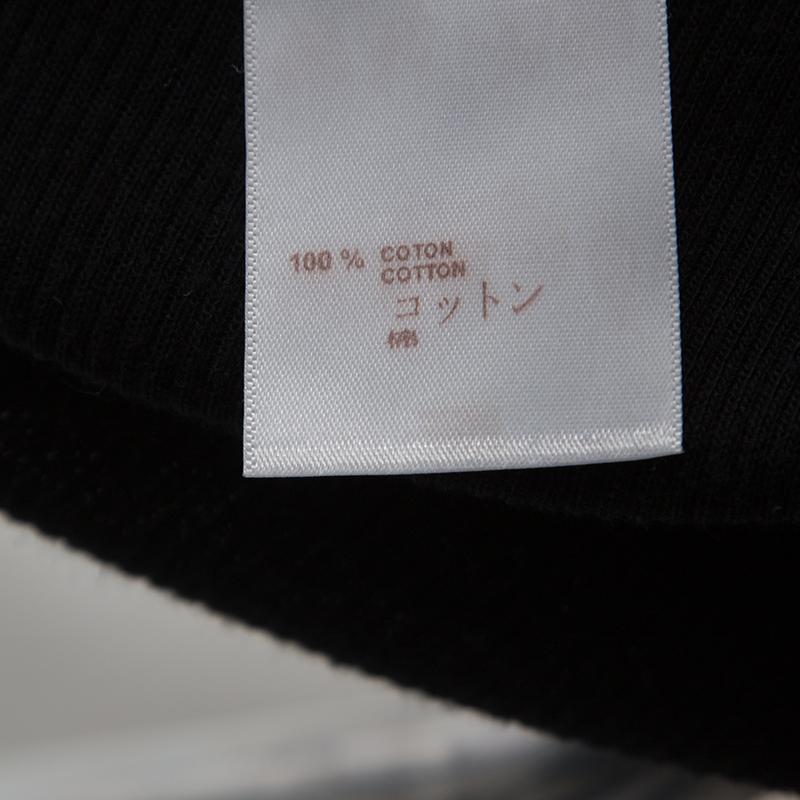 Louis Vuitton Black Cotton Rib Knit T-Shirt L 2