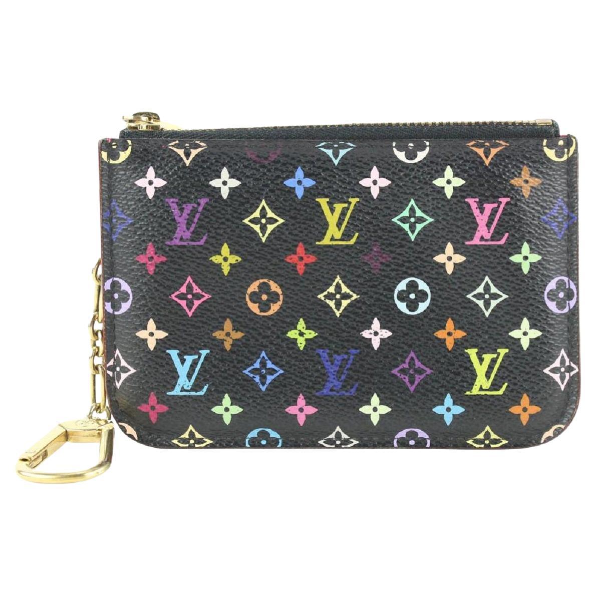 Louis Vuitton White Monogram Multicolor Pochette Cles NM Key