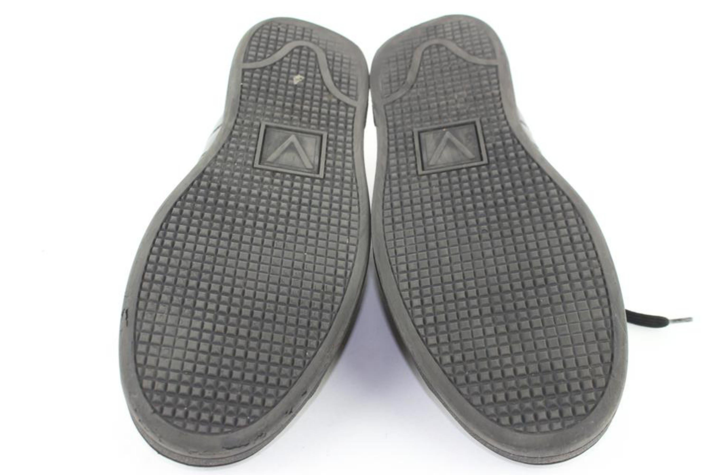 Women's Louis Vuitton Black Croc Embossed Low Top Trainer 6lz1113 Sneakers For Sale