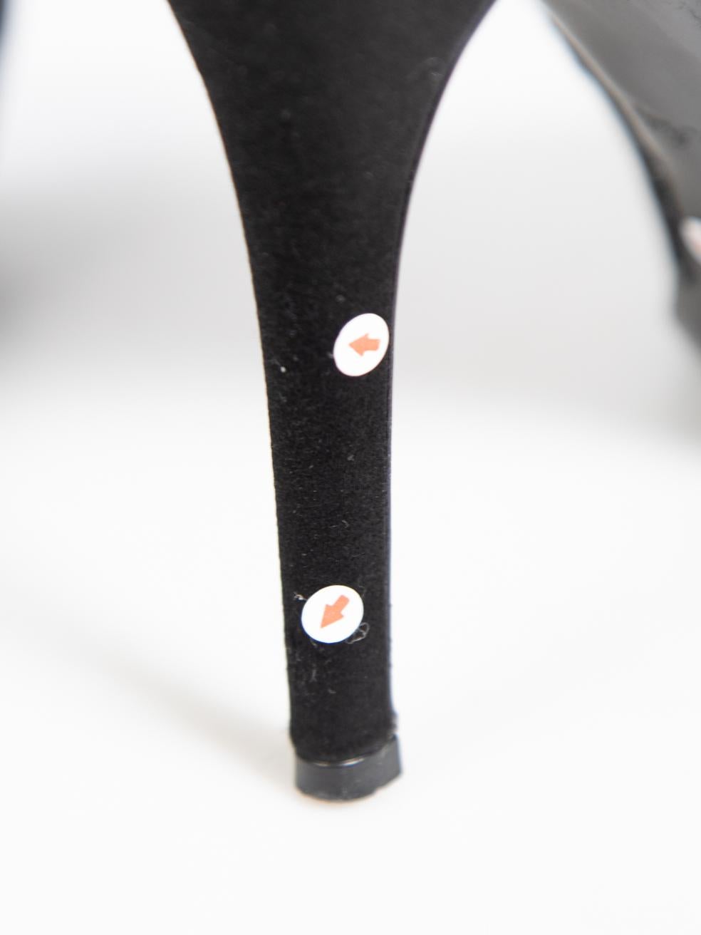 Louis Vuitton Black Crystal Embellished Heels Size IT 40 For Sale 2
