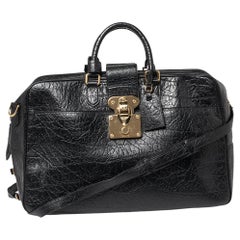 Louis Vuitton Black Cuir Indra Duffel Bag