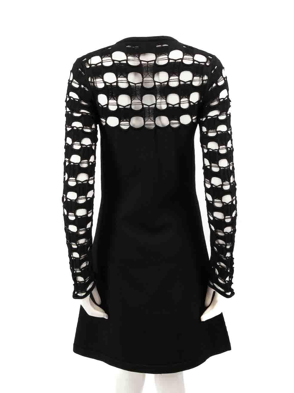 Louis Vuitton Black Cut Out Accent Knit Dress Size M In Excellent Condition In London, GB