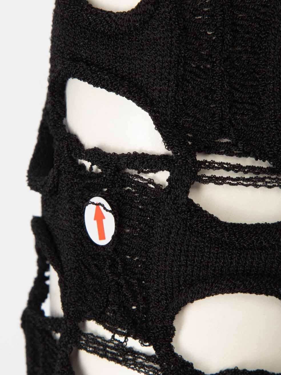 Louis Vuitton - Robe en maille noire avec découpes, taille M Bon état - En vente à London, GB