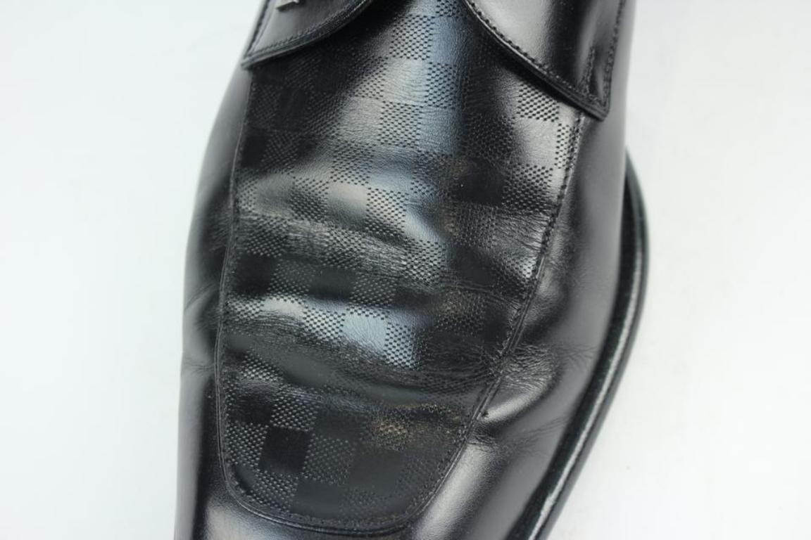 Louis Vuitton Black Damier Dress 22lva1114 Formal Shoes 7