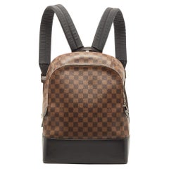 Damier Ebene Schwarzer Jake-Rucksack aus Segeltuch und Leder von Louis Vuitton