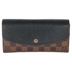 Louis Vuitton Black Damier Ebene Canvas Normandy Wallet