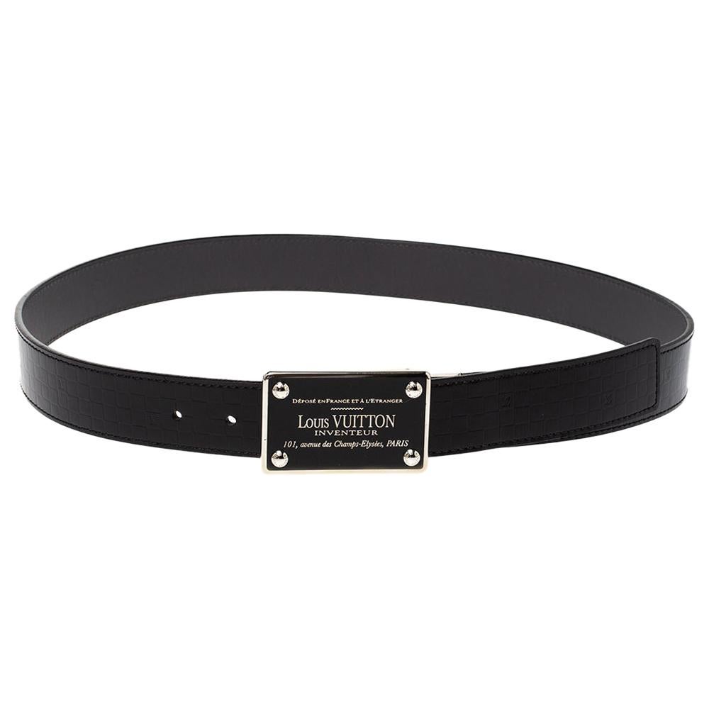 Louis Vuitton Black Epi Ceinture Belt with Sherwood Bum Bag 866781
