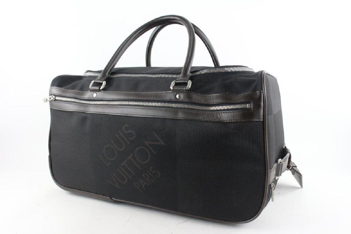 Louis Vuitton Black Damier Geant Eole Rolling Duffle Bag 21lvs721 In Good Condition In Dix hills, NY