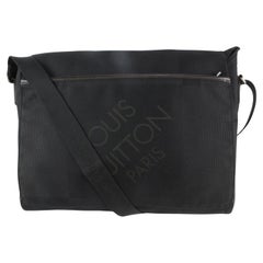 Used Louis Vuitton Black Damier Geant Messenger Crossbody Laptop Bag 114lv49