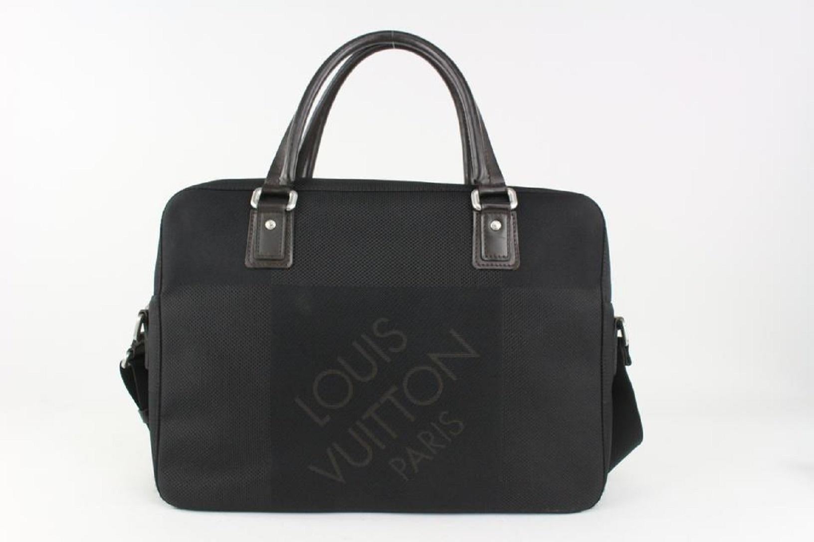 Louis Vuitton Black Damier Geant Yack 2way Briefcase Laptop Messenger 1025lv17 3