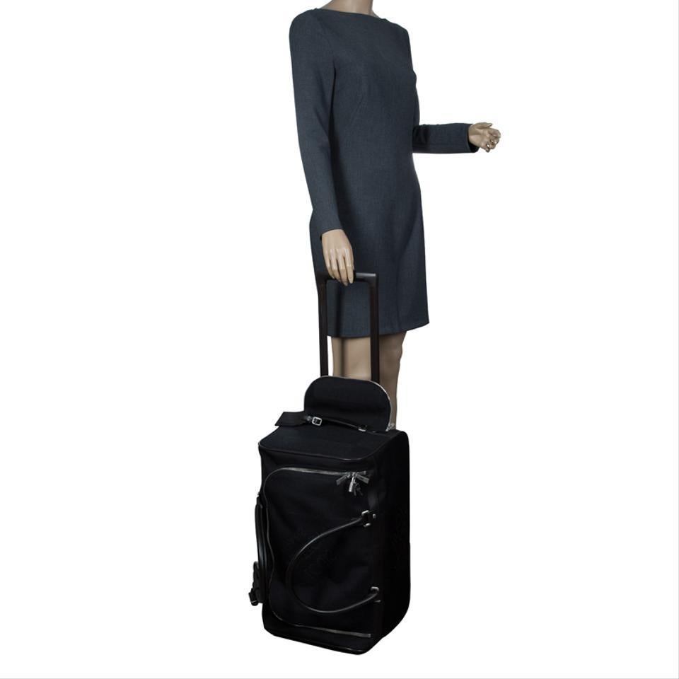 Louis Vuitton Black Damier GeanteEole 50 Rolling Duffle Bag 5LV91 For Sale 5