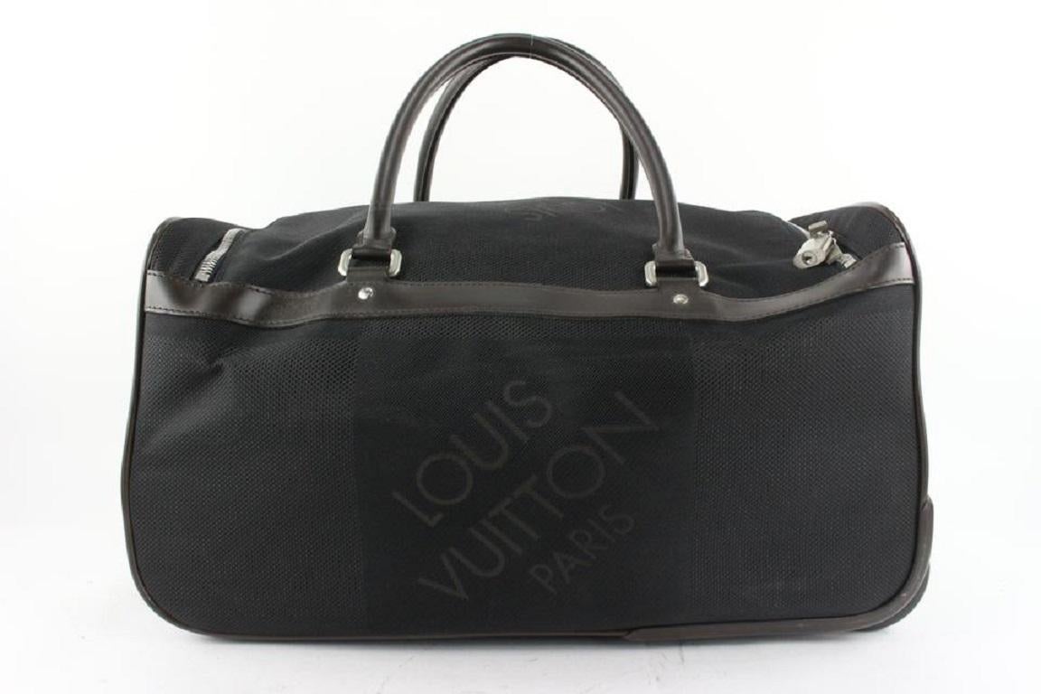 Women's Louis Vuitton Black Damier GeanteEole 50 Rolling Duffle Bag 5LV91 For Sale
