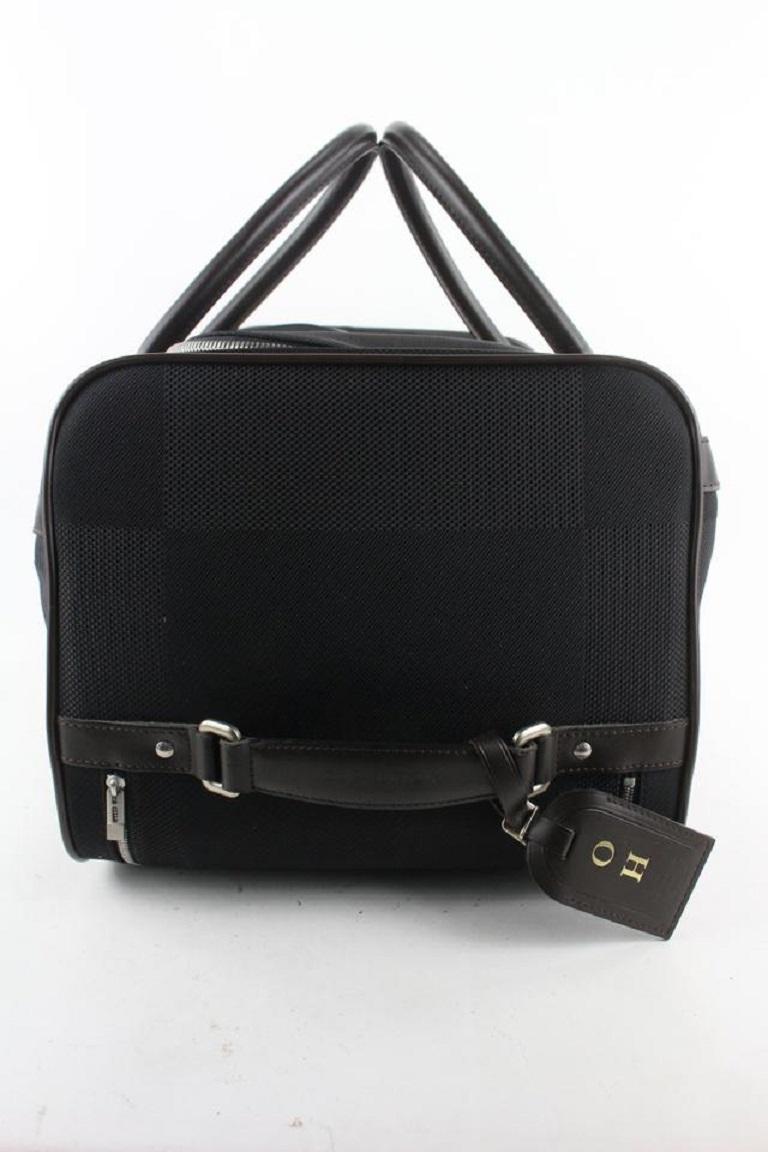 Louis Vuitton Black Damier GeanteEole 50 Rolling Duffle Bag 5LV91 For Sale 1
