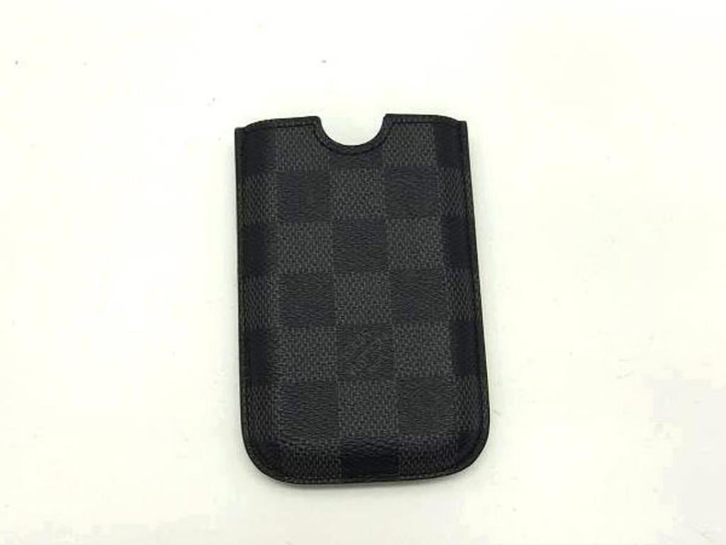 Louis Vuitton Black Damier Graphite 3g Iphone Case 218445 Tech Accessory Damen im Angebot
