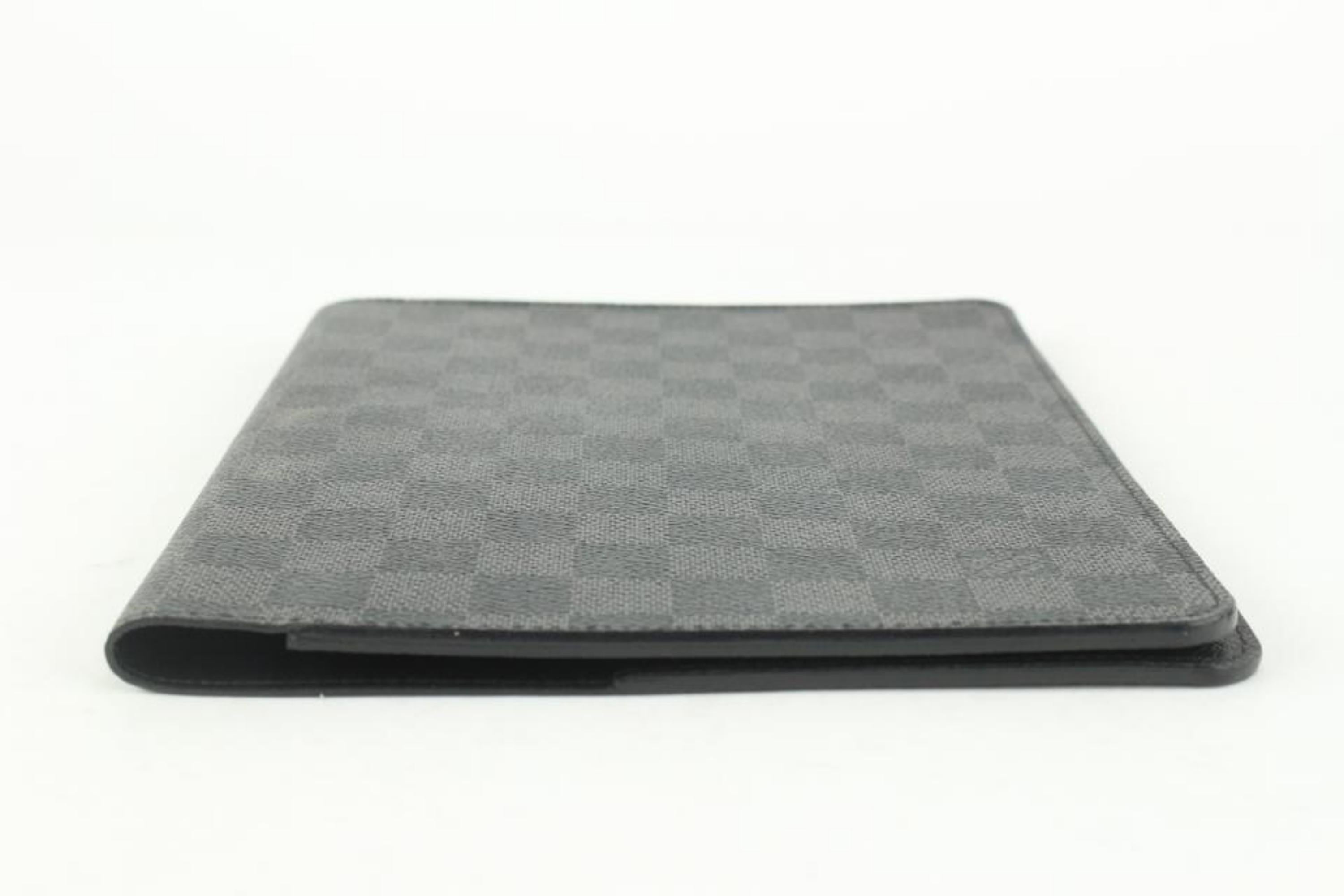 Louis Vuitton Black Damier Graphite Agenda MM Desk Folder 1115lv22 For Sale 1